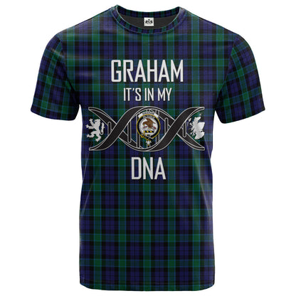 Printivon Graham of Menteith Clan DNA In Me Tartan Crest T Shirt