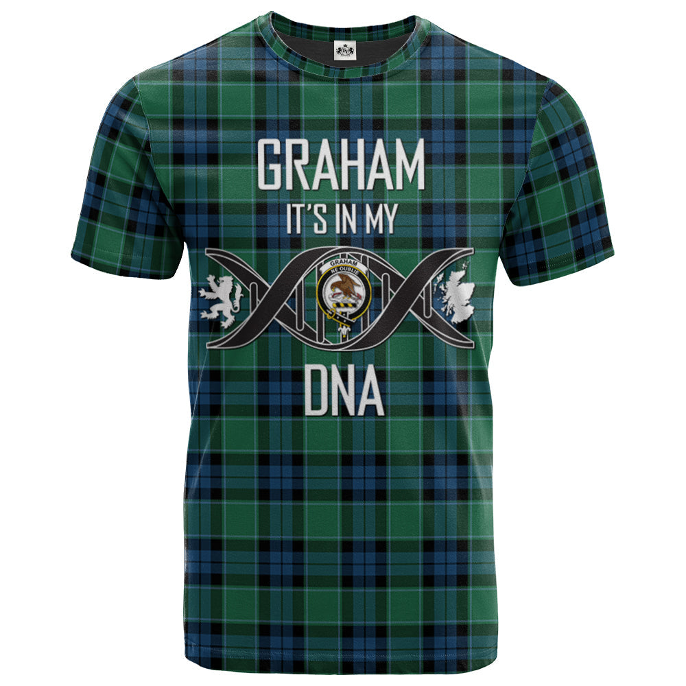 Printivon Graham of Menteith Ancient Clan DNA In Me Tartan Crest T Shirt