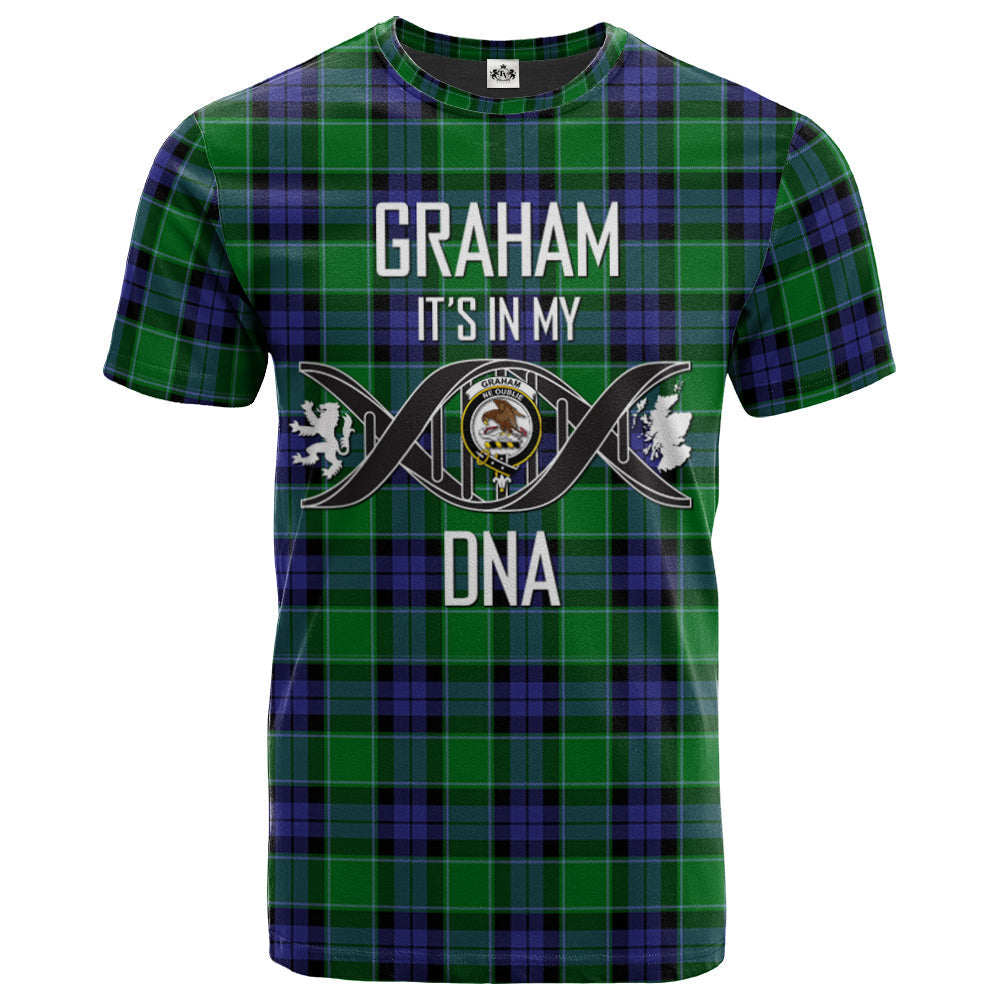 Printivon Graham of Menteith Modern Clan DNA In Me Tartan Crest T Shirt