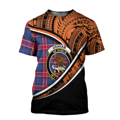 Printivon Graham of Menteith Red 02 T Shirt Pattern Polynesian 
