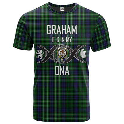 Printivon Graham of Montrose 02 Clan DNA In Me Tartan Crest T Shirt