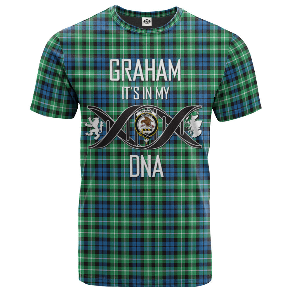 Printivon Graham of Montrose Ancient Clan DNA In Me Tartan Crest T Shirt
