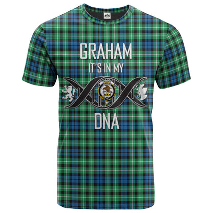 Printivon Graham of Montrose Ancient Clan DNA In Me Tartan Crest T Shirt