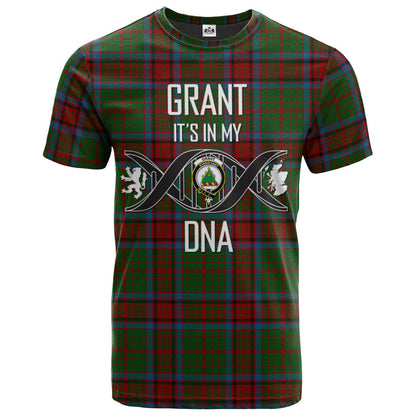 Printivon Grant of Monymusk Clan DNA In Me Tartan Crest T Shirt
