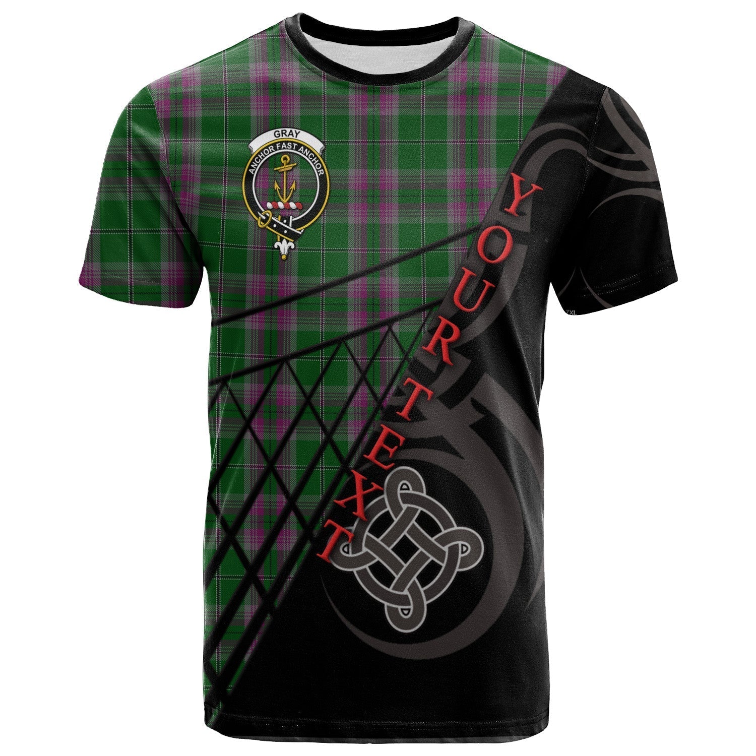 Printivon Gray Hunting T Shirt Pattern Celtic 