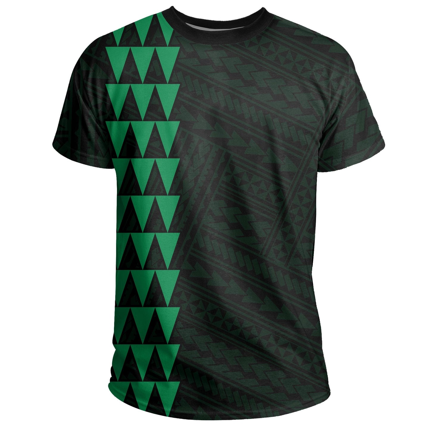Hawaii Kakau Three Turtles T Shirt Green AH