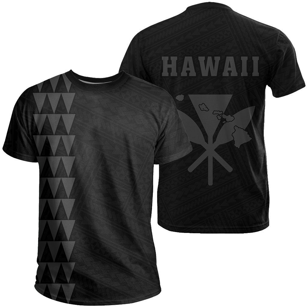 Hawaii Kakau Kanaka Map T - Shirt - Grey - Ah