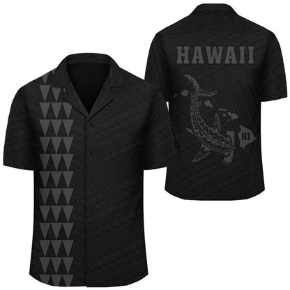 Kakau Polynesian Hammerhead Shark Hawaii Shirt - Grey