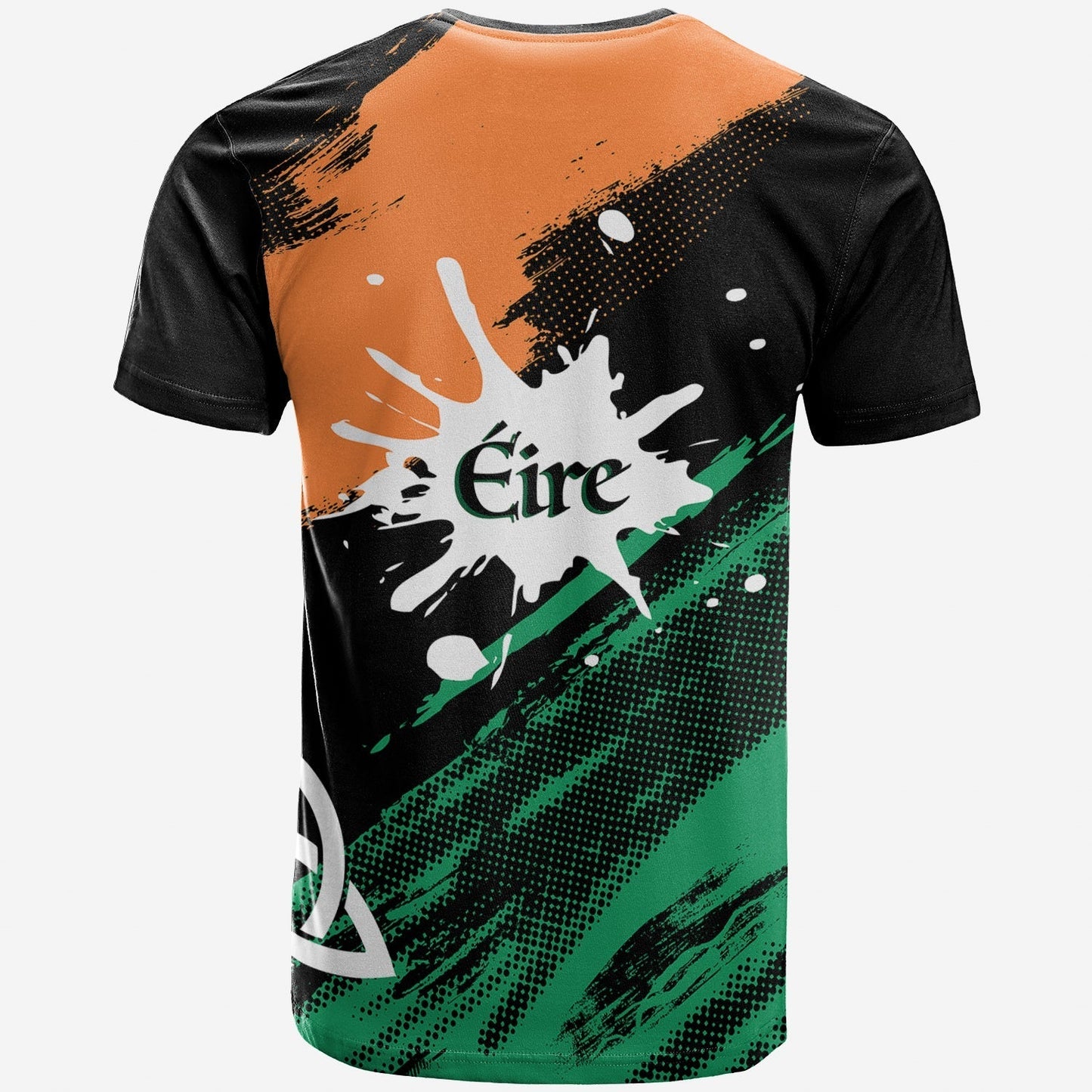 Ireland Map with Compass Grunge Style T Shirt Mix Celtic Knot