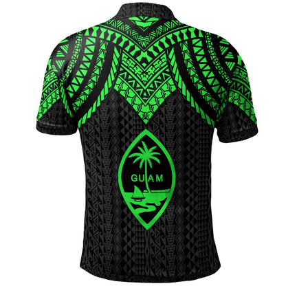 Guam Polo Shirt - Polynesian Armor Style Green