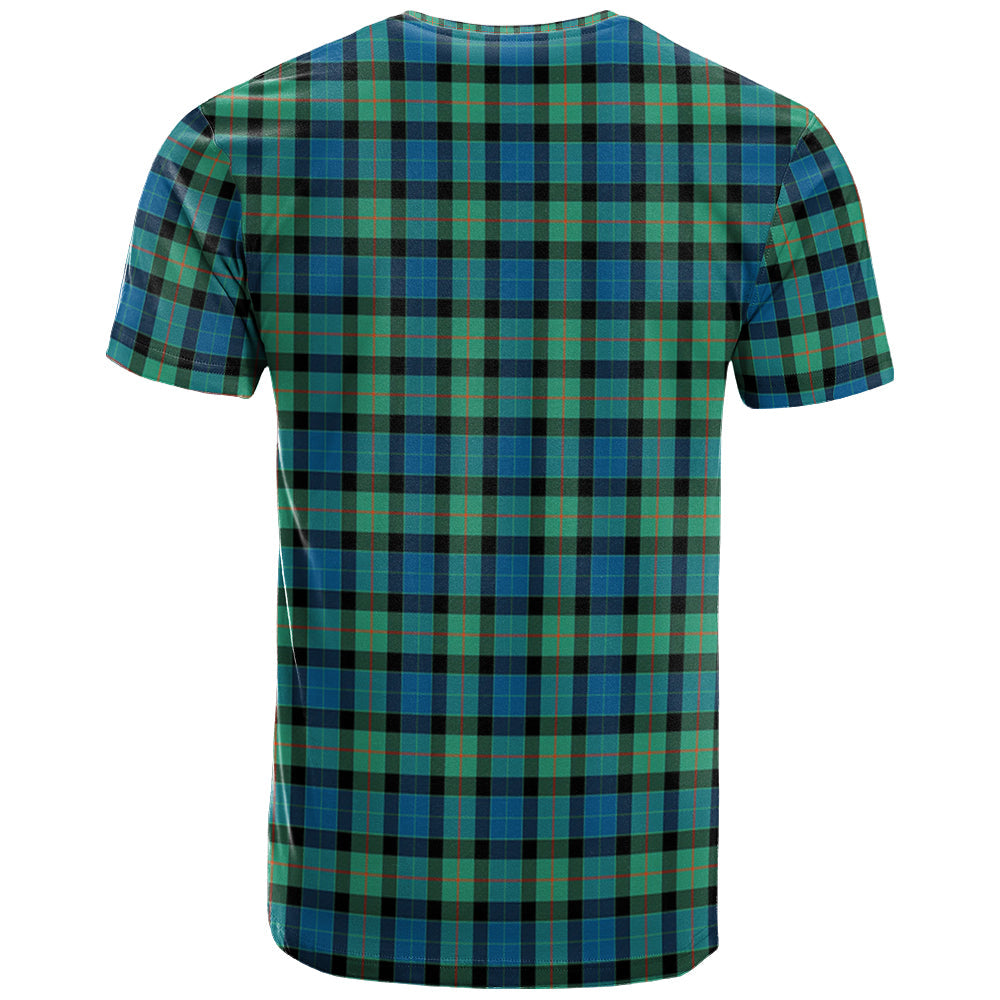 Printivon Gunn Ancient Clan DNA In Me Tartan Crest T Shirt