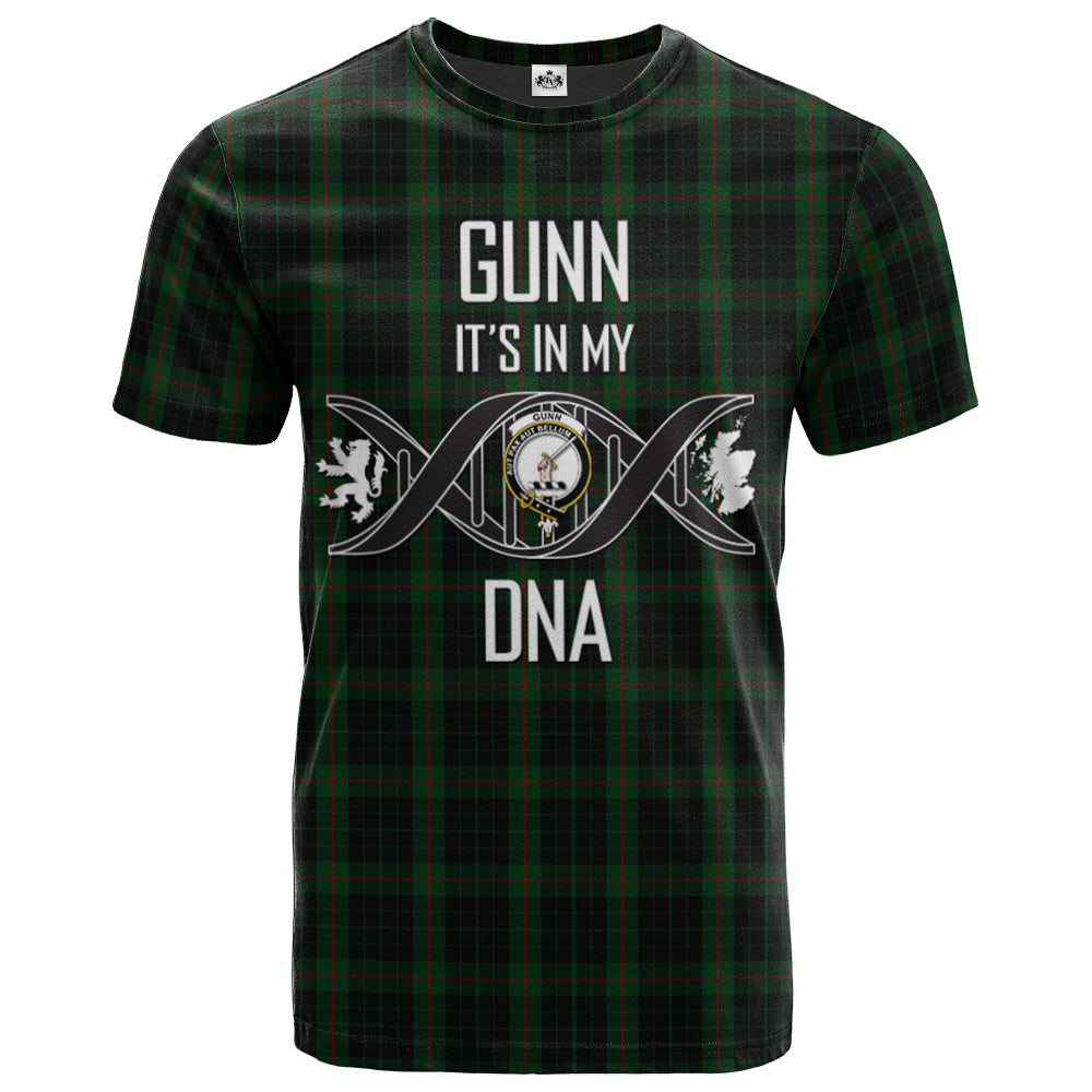 Printivon Gunn Logan Clan DNA In Me Tartan Crest T Shirt