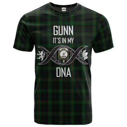 Printivon Gunn Logan Clan DNA In Me Tartan Crest T Shirt