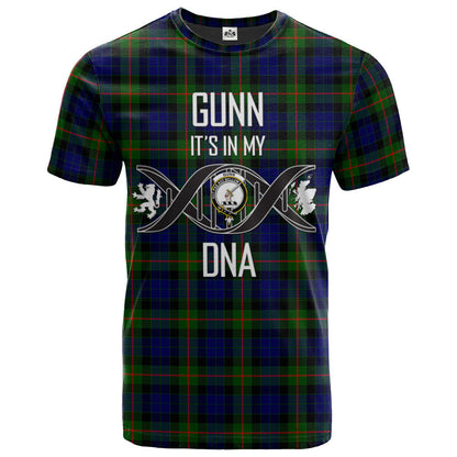 Printivon Gunn Modern Clan DNA In Me Tartan Crest T Shirt