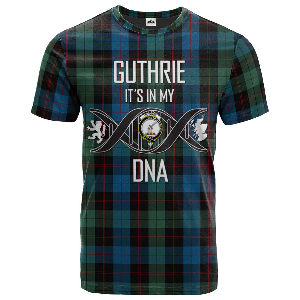 Printivon Guthrie Clan DNA In Me Tartan Crest T Shirt