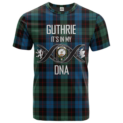Printivon Guthrie Clan DNA In Me Tartan Crest T Shirt