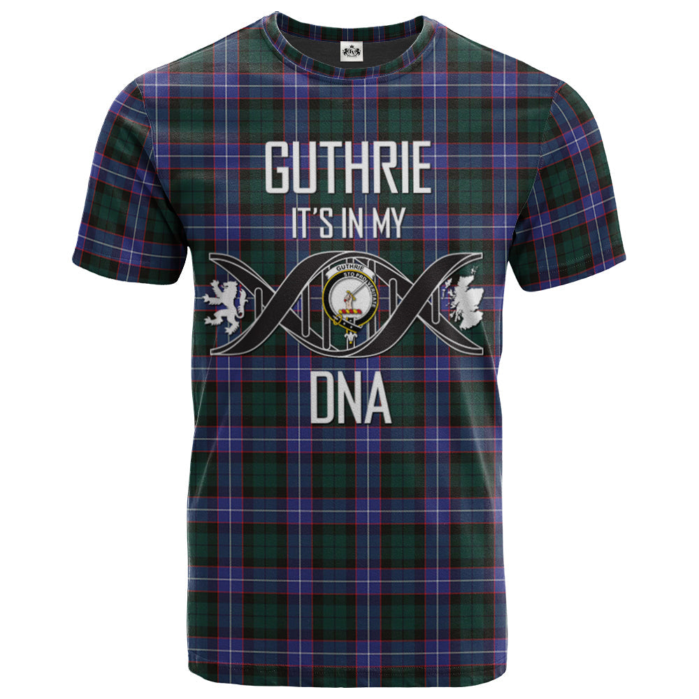 Printivon Guthrie Modern Clan DNA In Me Tartan Crest T Shirt