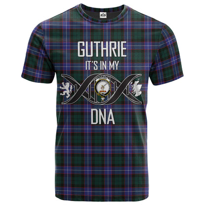 Printivon Guthrie Modern Clan DNA In Me Tartan Crest T Shirt