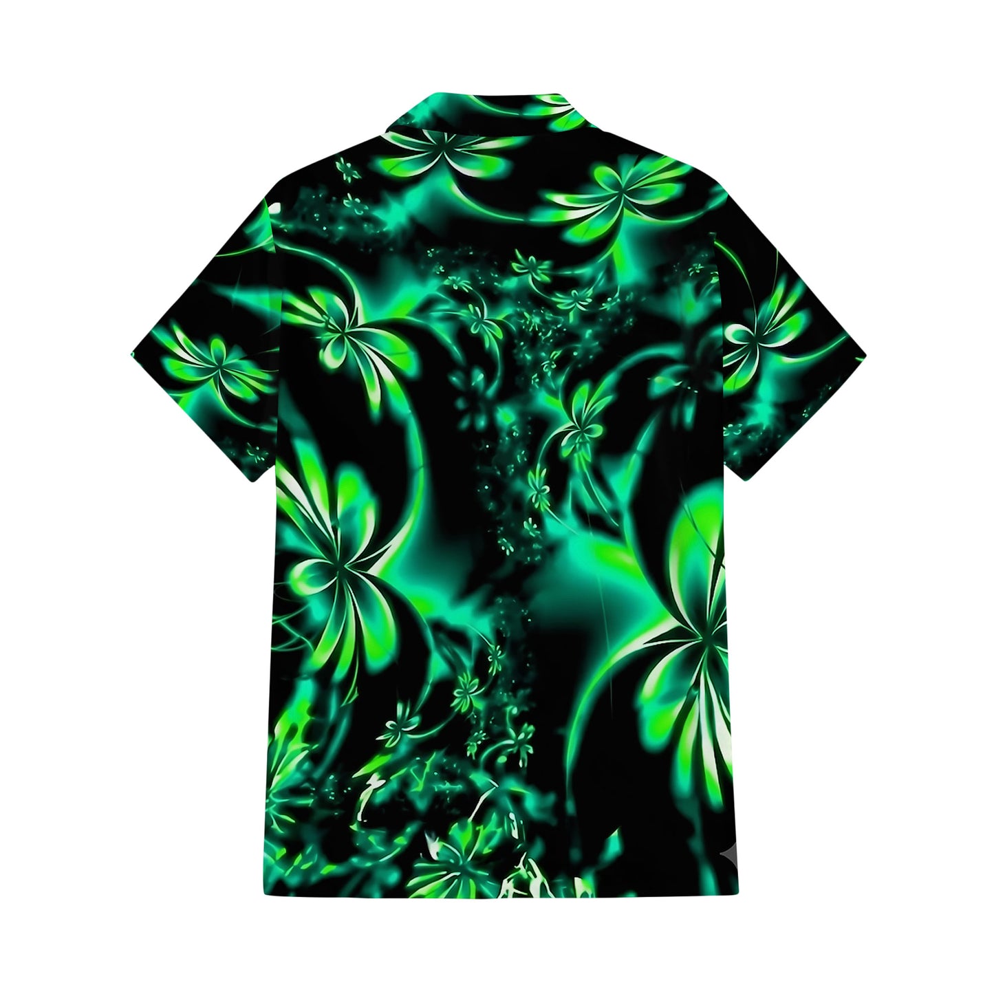 Green Leaf Matching Outfit For Couple Island Puletasi Dress And Hawaiian Shirt For Her Him