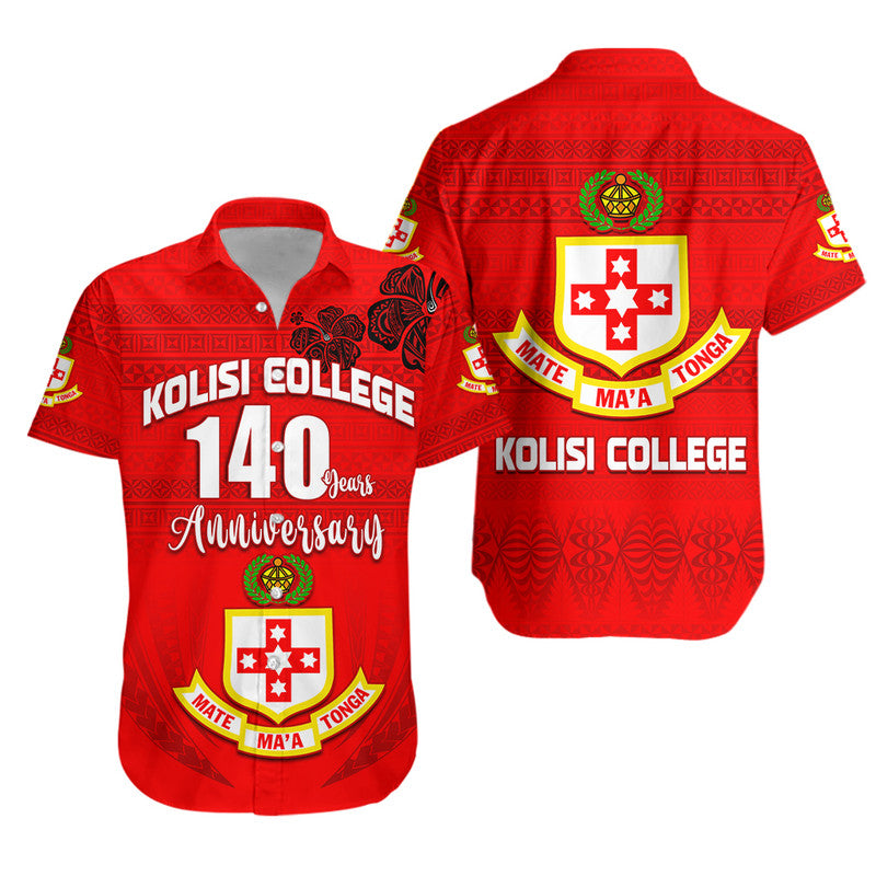 Kolisi Tonga College Atele Hawaiian Shirt 140 Years Anniversary Tongan Ngatu