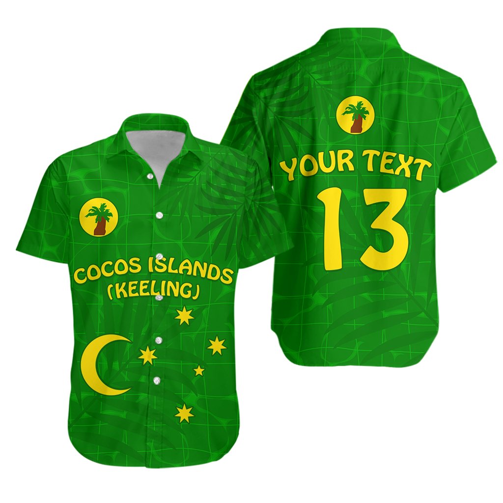 Custom Text and Number Cocos Keeling Islands Hawaiian Shirt Proud Flag Unique