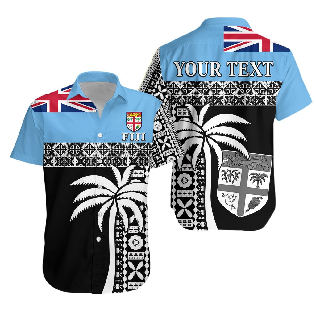 Custom Personalised Fiji Tapa Pattern Hawaiian Shirt Coconut Tree