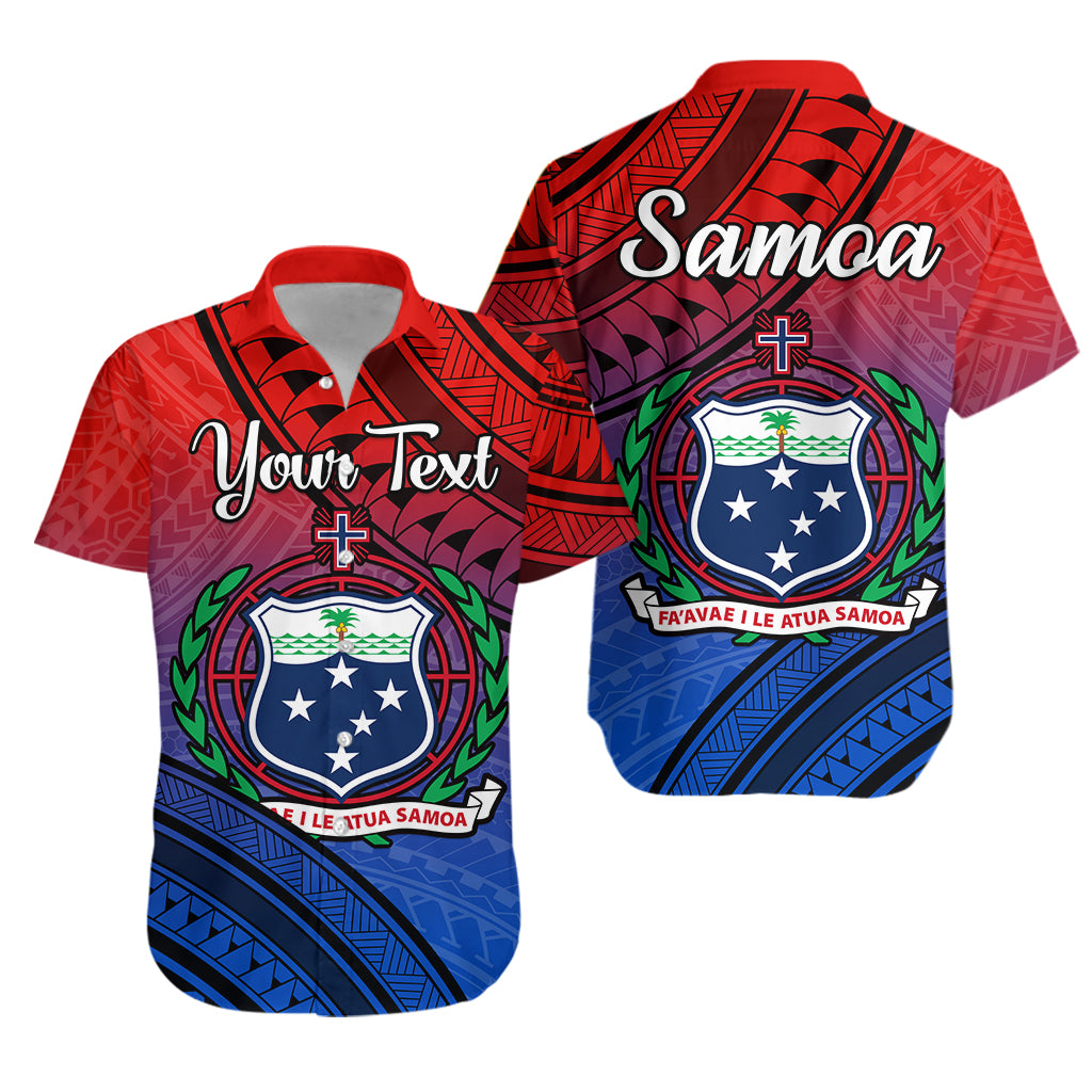 Custom Personalised Samoa Hawaiian Shirt Style Gradient Sporty Original
