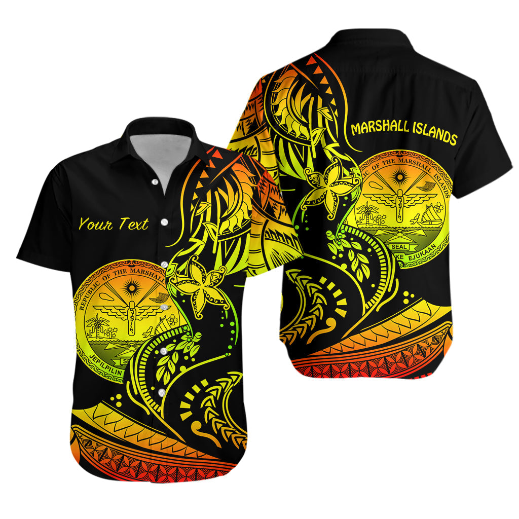 Custom Personalised Marshall Islands Hawaiian Shirt Proud Seal Star Version Reggae
