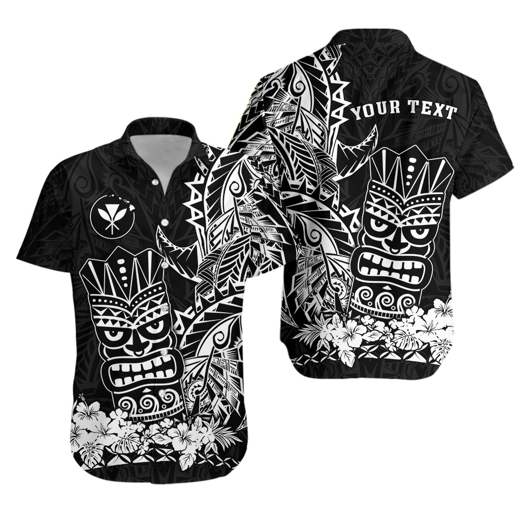 Custom Personalised Hawaii Polynesian Hawaiian Shirt White Tiki Masks Hawaiian