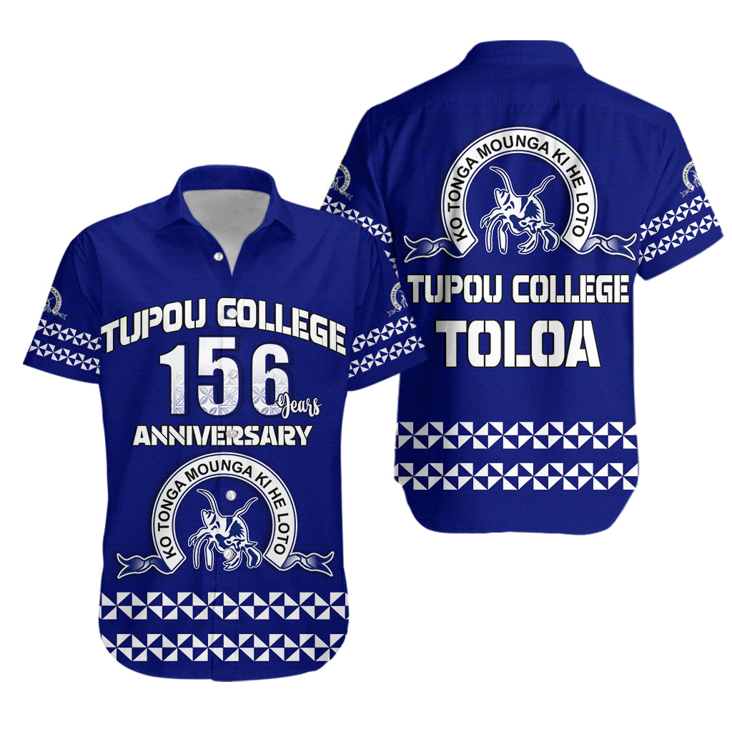 Tonga Tupou College Toloa Hawaiian Shirt 156 Years Anniversary Tongan Ngatu