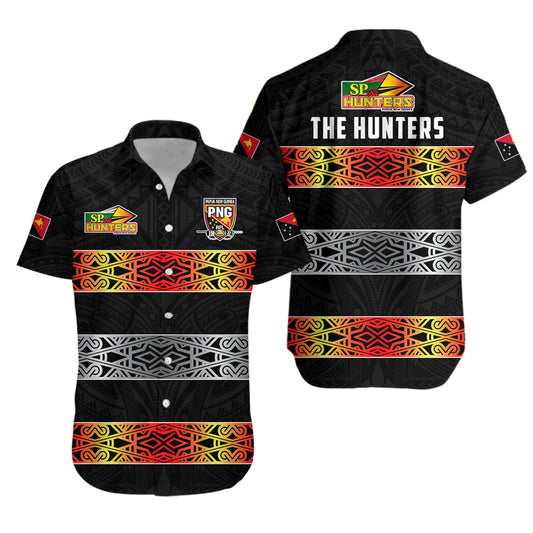 The Hunters PNG Hawaiian Shirt Papua New Guinea Hunters Rugby