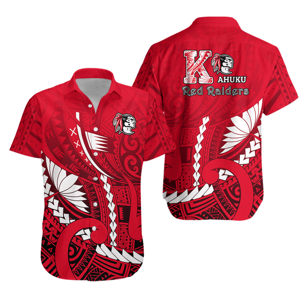 Kahuku Shool Hawaiian Shirt Enthusiasm Red Raiders