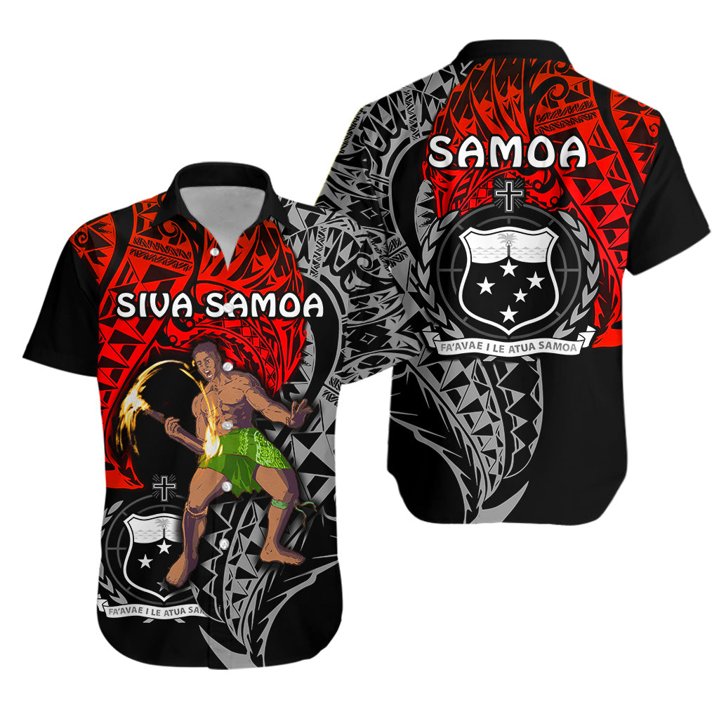 Siva Samoa Hawaiian Shirt Samoan Dance Mix Red Polynesian