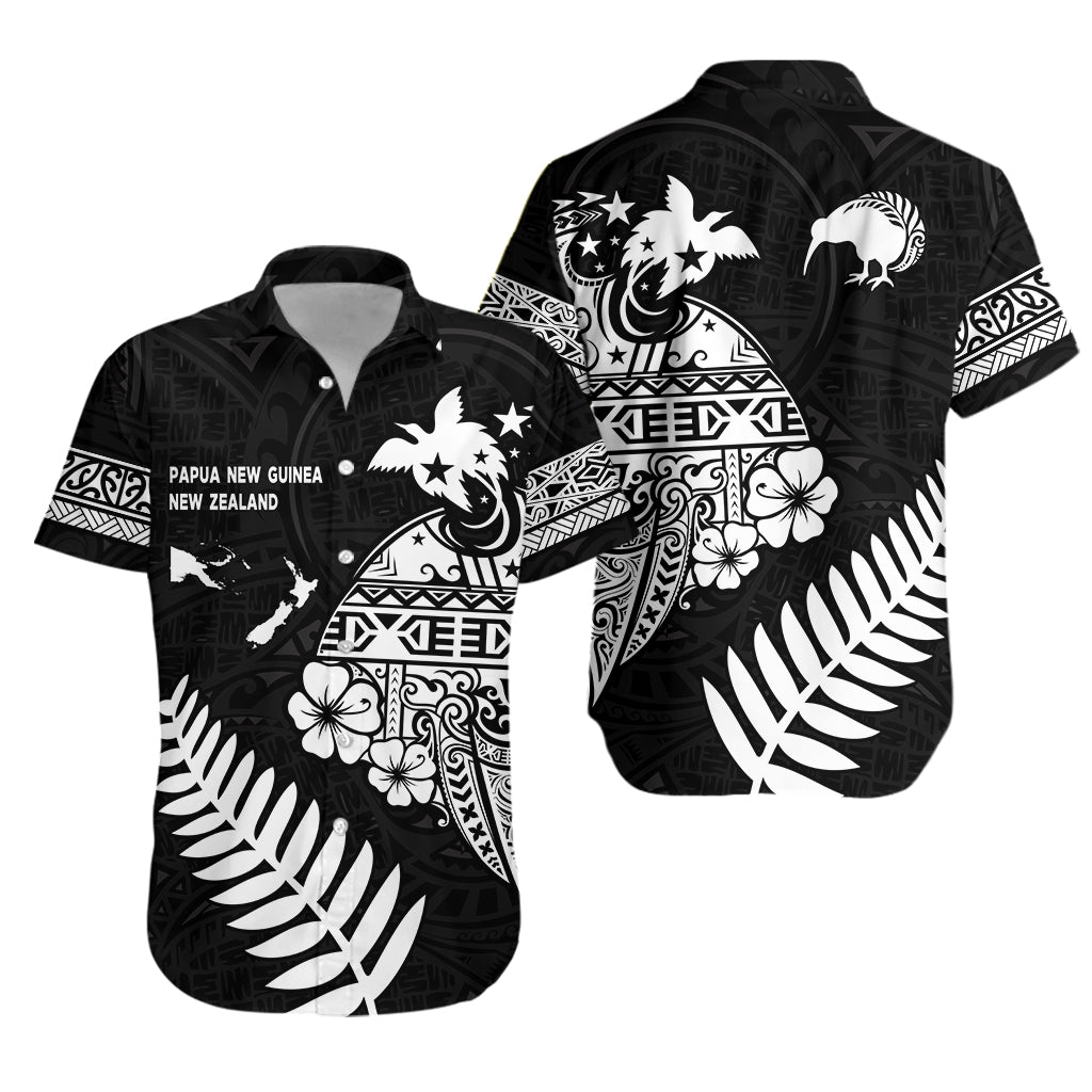 Papua New Guinea and New Zealand Hawaiian Shirt Maori Polynesian