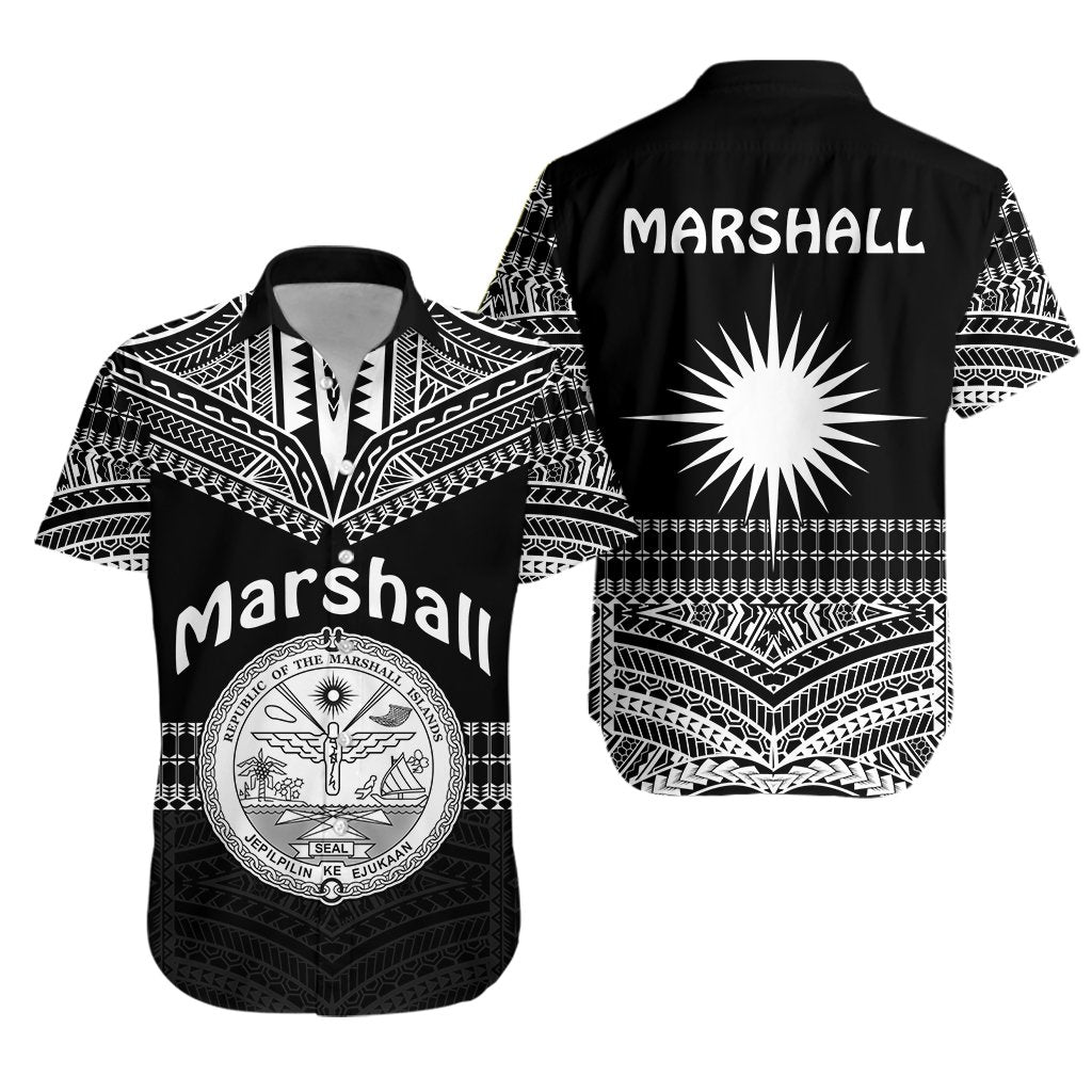 Marshall Islands Hawaiian Shirt Best Tattoo Version Black