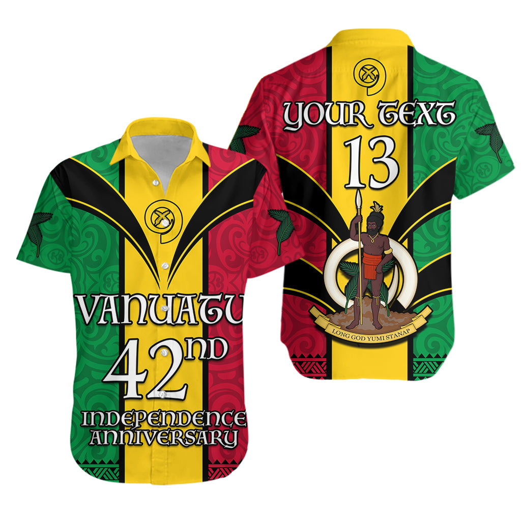 Custom Text and Number Vanuatu 1980 Hawaiian Shirt Vanuatuan Independence Day