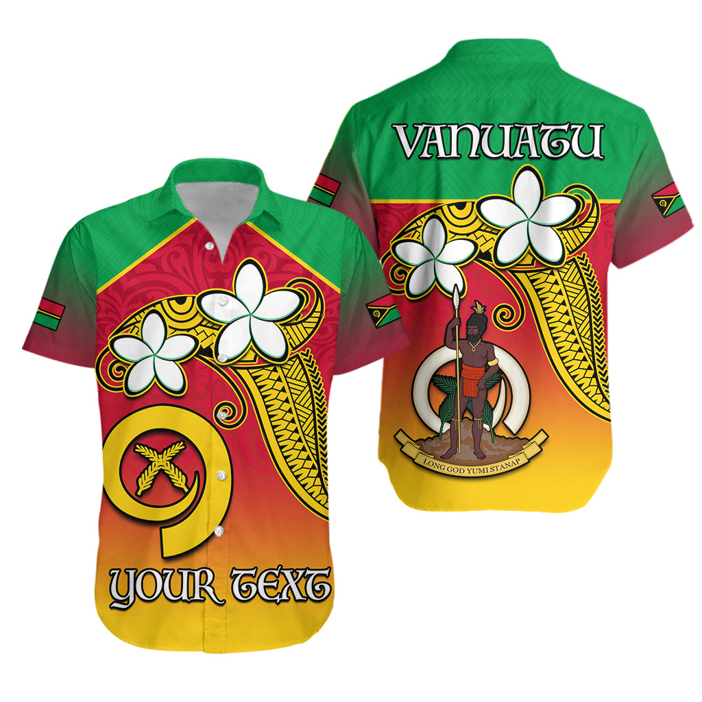 Custom Personalised Vanuatu Novelty Hawaiian Shirt Frangipani Tropical Spa Flower