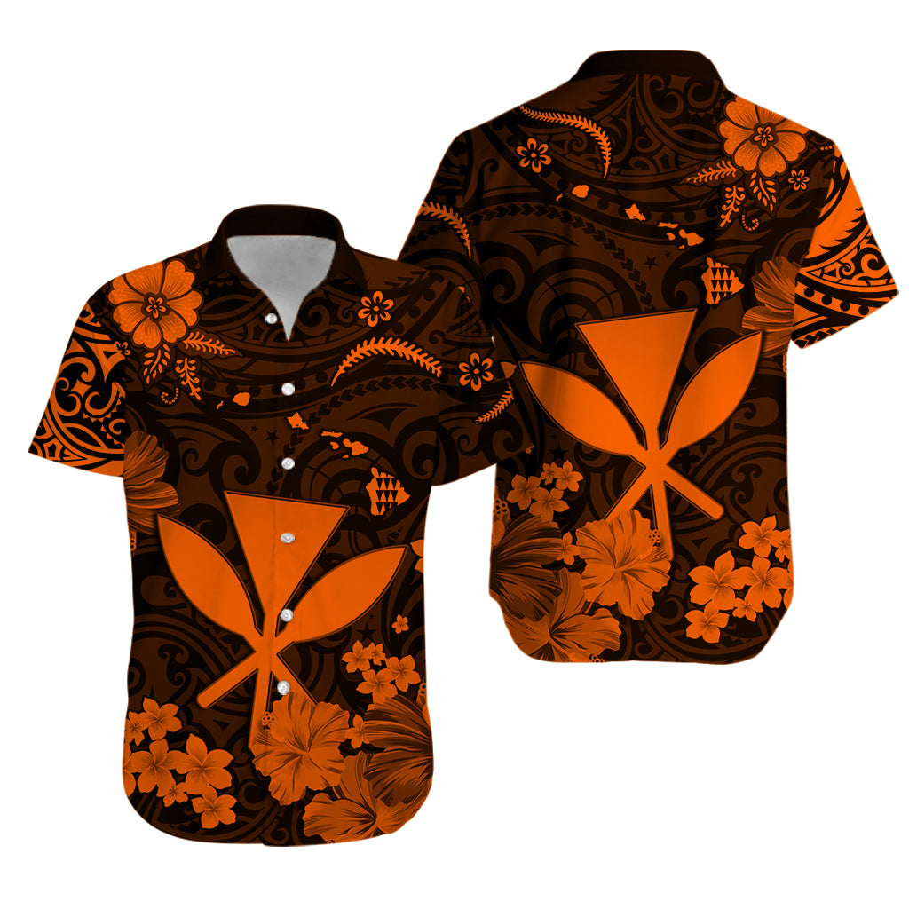 Hawaii Hawaiian Shirt Polynesia Orange Kanaka Maoli