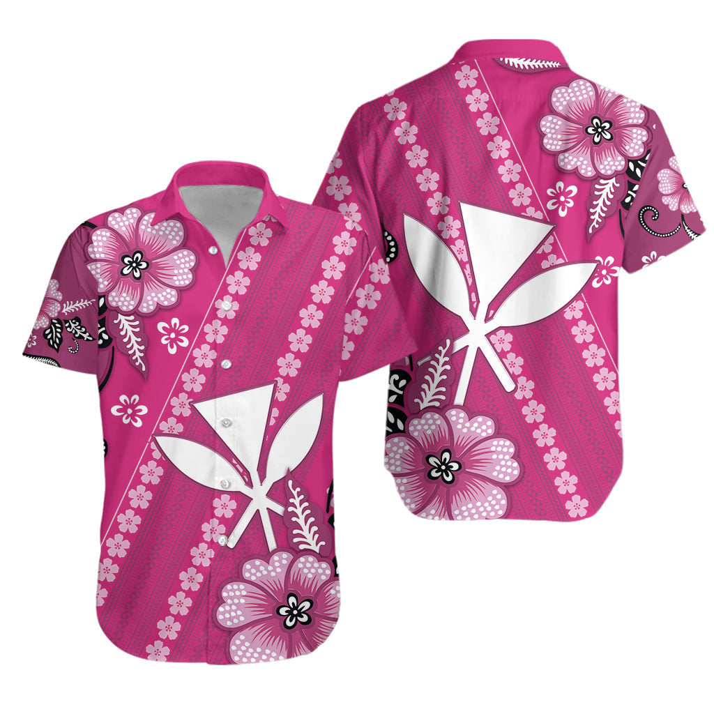 Hawaii Hawaiian Shirt Kakau Tribal Pink Batik Floral Ver.01
