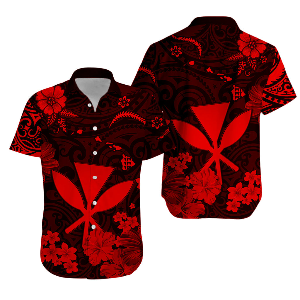 Hawaii Hawaiian Shirt Polynesia Red Kanaka Maoli