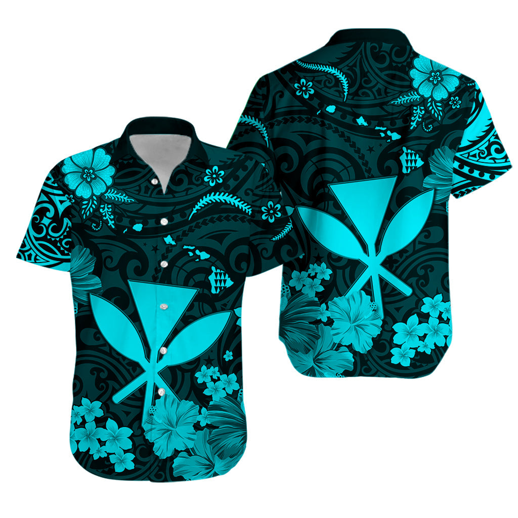 Hawaii Hawaiian Shirt Polynesia Turquoise Kanaka Maoli