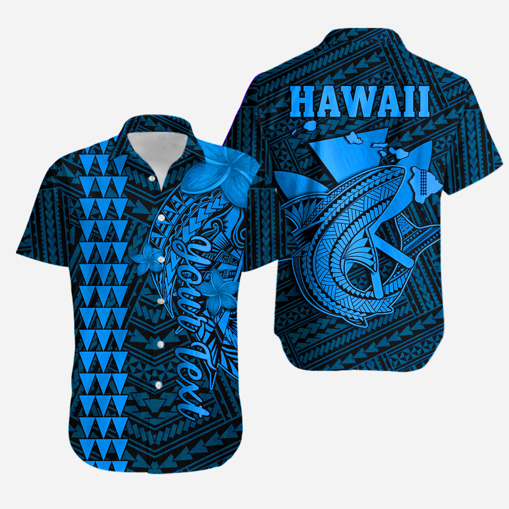 Custom Personalised Hawaii Hawaiian Shirt Kakau Kanaka Maoli Combine Polynesian Shark Ver.03