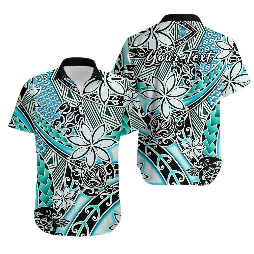 Custom Personalised Hawaii Hawaiian Shirt Tribal Plumeria With Polynesian Turtle Ver.04