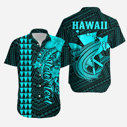 custom-personalised-hawaii-combo-dress-and-hawaiian-shirt-kakau-kanaka-maoli-combine-polynesian-shark-ver04