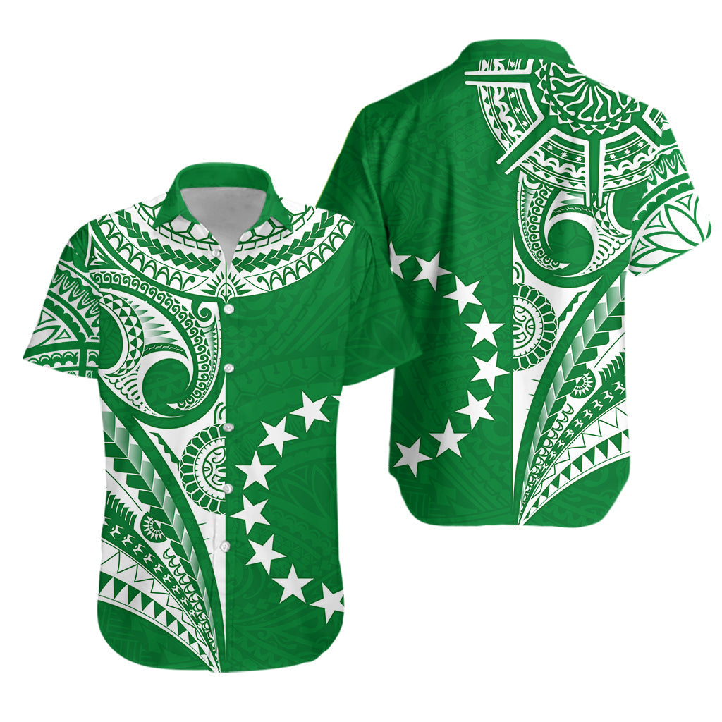 Cook Islands Tatau Hawaiian Shirt Symbolize Passion Stars Version Green