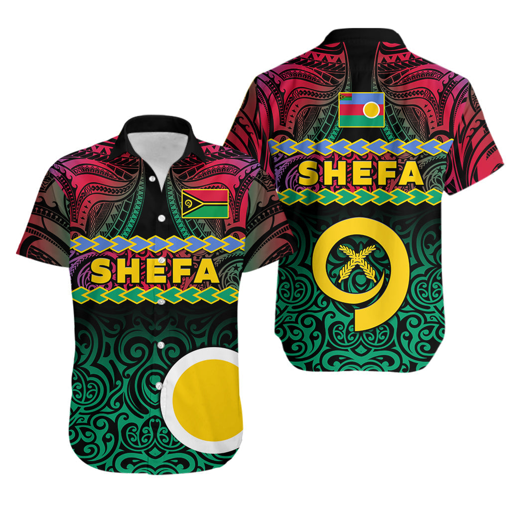 Shefa Province Hawaiian Shirt Vanuatu Pig Tusk Polynesian Flag Style