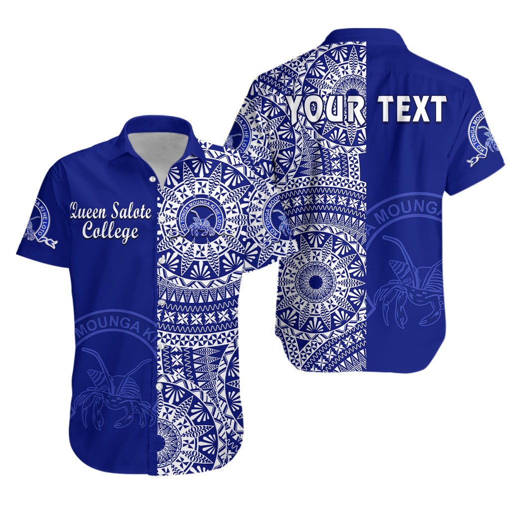 Custom Personalised Queen Salote Tonga College Hawaiian Shirt Tongan Ngatu Pattern