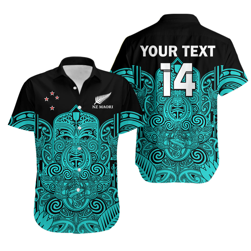 Custom Text And Number New Zealand Tiki Rugby Hawaiian Shirt NZ Maori Koru Pattern Ver.02