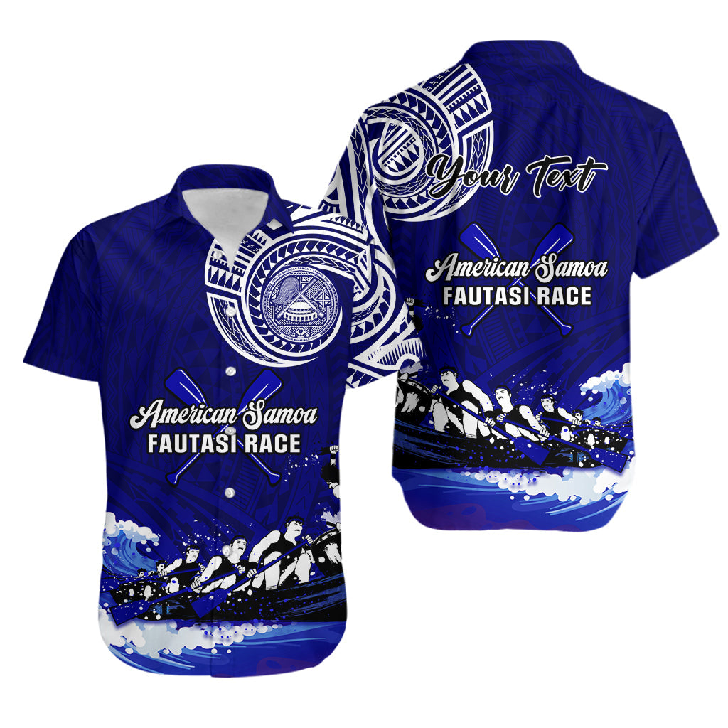Custom Personalised American Samoa Hawaiian Shirt Fautasi Race Samoan Pattern Ver.01