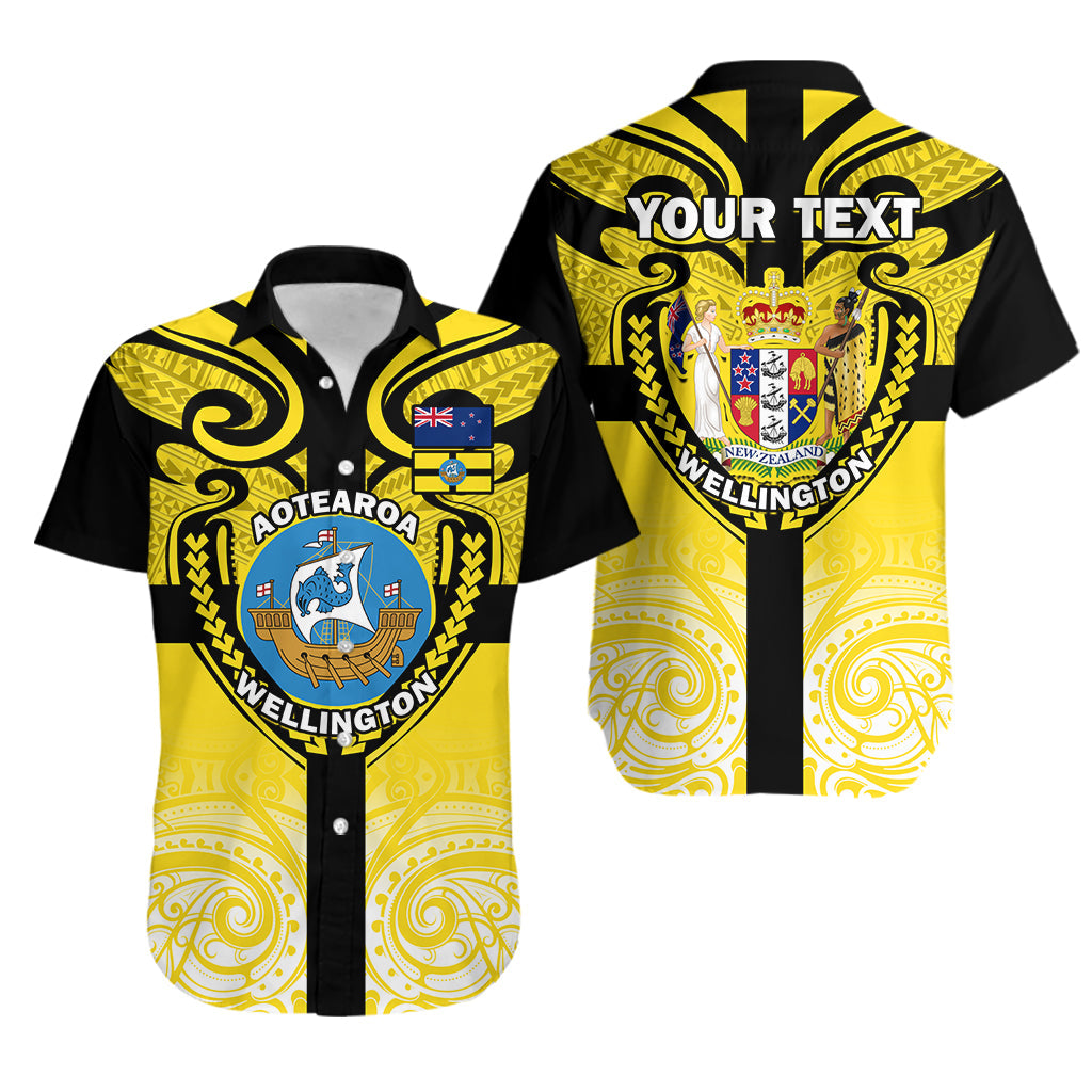 Custom Personalised Wellington Hawaiian Shirt New Zealand Maori Pattern